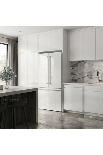 e-plus Refrigerator and Dishwasher Glossy White Sticker