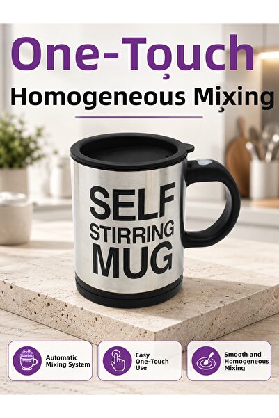 teknotrust Preminium Thermos Mug with Quick Mixing Feature for Powder Drinks