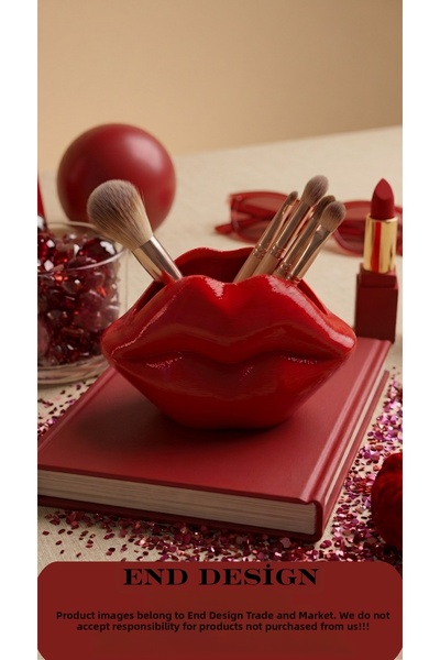 END DESİGN TİCARET VE MARKET Glossy Kiss 15cm Aesthetic Lip Design Makeup Org...