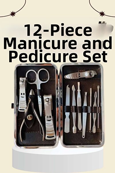 pınaxar Nail Care Nail Clippers Professional 12 Piece Hand Foot Manicure Pedi...