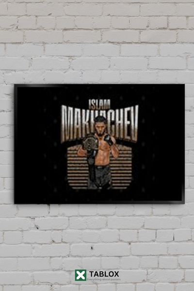 TABLOX Islam Makhachev UFC MMA Champion Fight Typography Διακοσμητικός πίνακα...