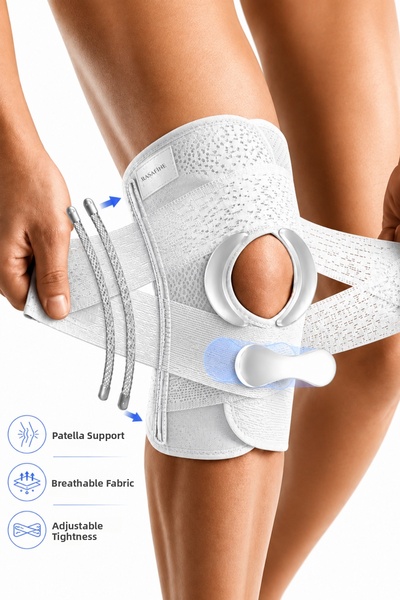 rasafine Patella Supported Adjustable Knee Brace Meniscus and Ligament Suppor...