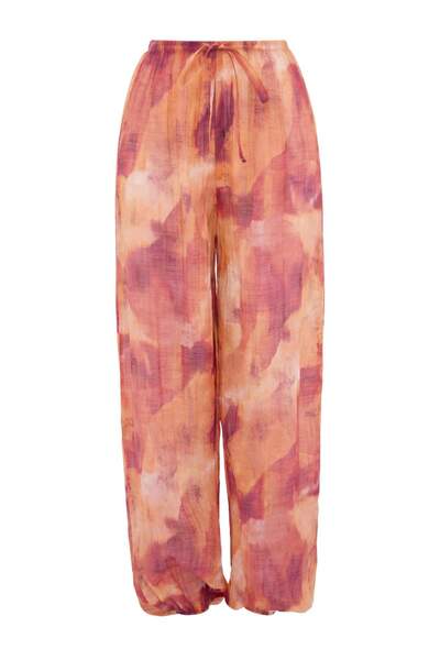 Trendyol Collection Multicolor Woven 75% Viscose,25% Polyester Pants Tbess26P...