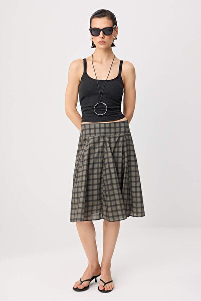 Trendyol Collection Khaki Lined Skirt Twoss26Et00263