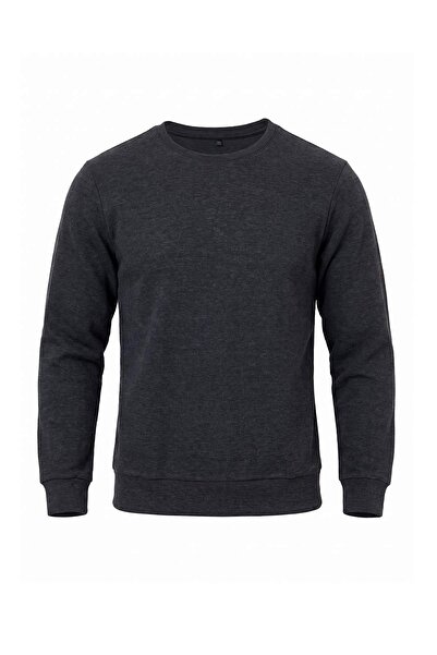 Trendyol Collection Anthracite Black Regular/Comfort Fit Soft Touch Sweatshir...