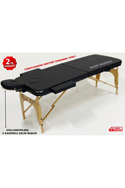 NASİP MEDİKAL Relax Soft Ahşap Ayaklı Katlanır Masaj Masası Elegant Serisi
