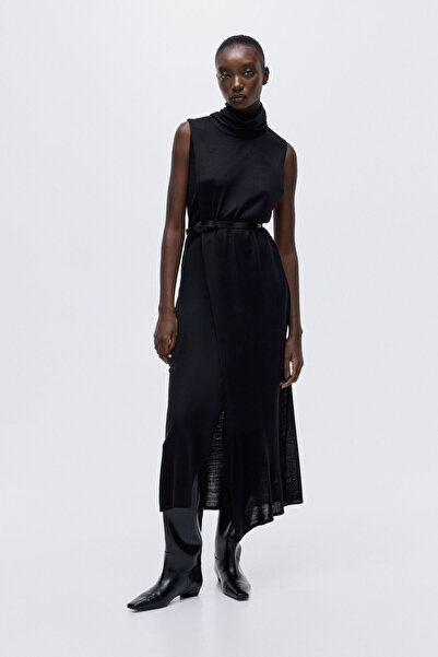 H&M Şal Yakalı Elbise