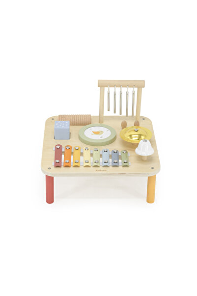 Viga Montessori musical table, 7 wooden instruments,