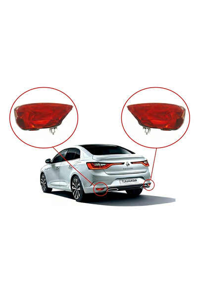 RMS Renault Megane 4 Scenic 4 Arka Tampon Sis Farı Reflektör Sağ Sol Takım