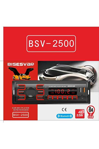 Bisesvar Çift Usb Bluetooth Usb Mmc Kart Telefon Şarj Edebilen Yeni Nesil Çıkışlı 2500