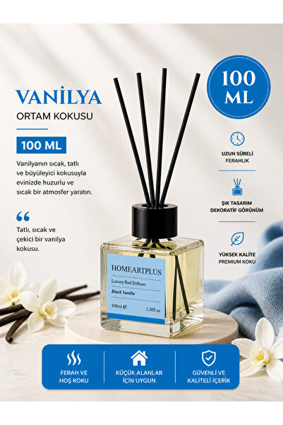 homeartplus Vanilya Kokulu Beyaz Cubuk oda kokusu 100 ml