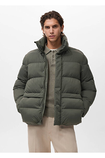 MANGO Man Su itici kapitone kısa anorak