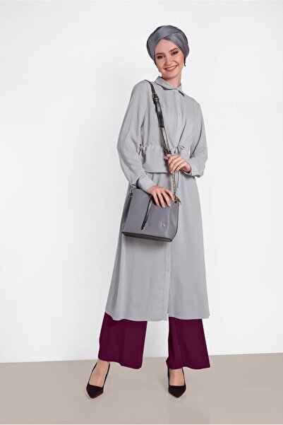Alvina Elastic Lace-Up Tunic with Waist Strap 4424