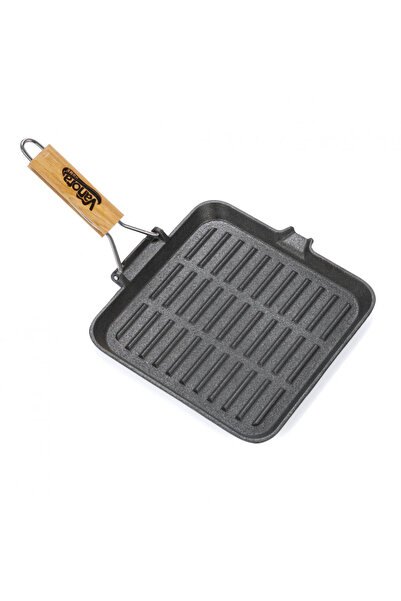 vanora TIGAIE GRILL, FONTA, CU MANER DIN LEMN, DETASABIL, 23 x 23 x 2 CM