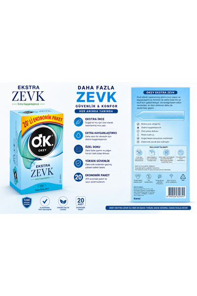 Okey Marka: Okey Ekstra Zevk 20'li Ekonomik Paket Ekstra Kayganlaştırıcılı Kategori: Dekoratif Ürünler