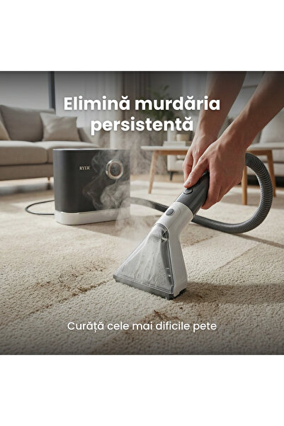 RYER Aspirator Profesional cu Spalare cu Abur 100ºC STAIN CLEANER ULTIMATE Abur-Injectie-Extractie, Putere 13.000Pa, 1600W, 10Bar, Curatator de Pete Textile, Covoare, Tapiterii, Geamuri, Podele,