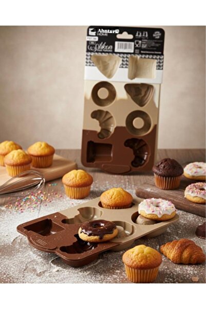 abnturk Silikon Pasta ve Kek Kalıbı, Şekilli Çikolata Kalıbı, Muffin Yapışmaz...