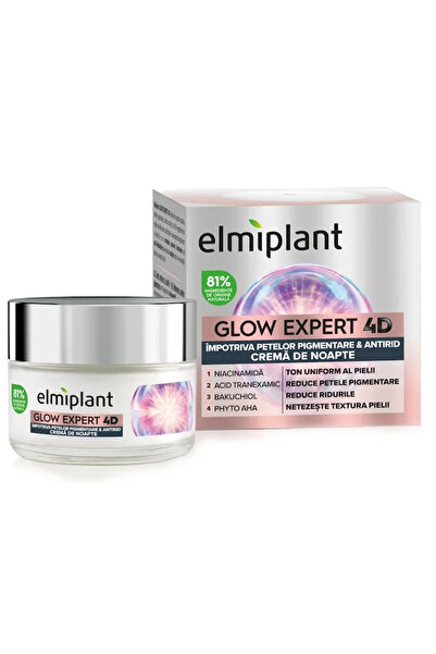 ELMIPLANT Crema De Noapte Glow Expert 4D – Impotriva Petelor Pigmentare Si An...