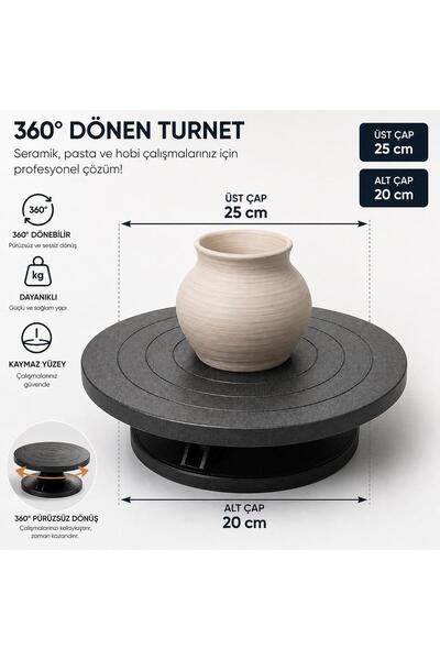 Artzone Masaüstü Turnet 25cm - Siyah