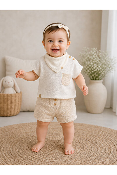 damdamin 100% Cotton Baby Girl Casual Knitted Pocket Blouse & Neck Collar & C...