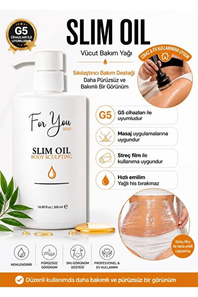 For You Gold Slim Oil (Slim Yağ) Masaj Yağ - Sıkılaştırıcı - Çatlak Karşıtı S...