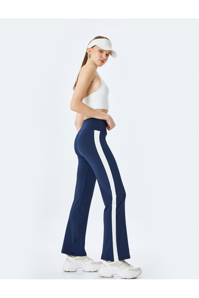 Koton Sportske leggins sa visokim strukom, širokim nogavicama i uskim krojem,...