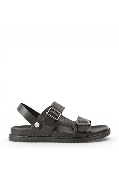 Mels Sandale casual, bărbați, OB10555, negru, piele naturală 41