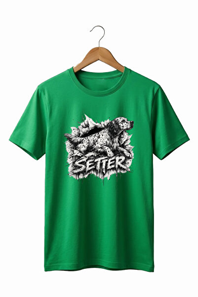 WİDİ Μπλουζάκι Unisex English Setter Dog με στάμπα Hunting Nature από 100% βα...