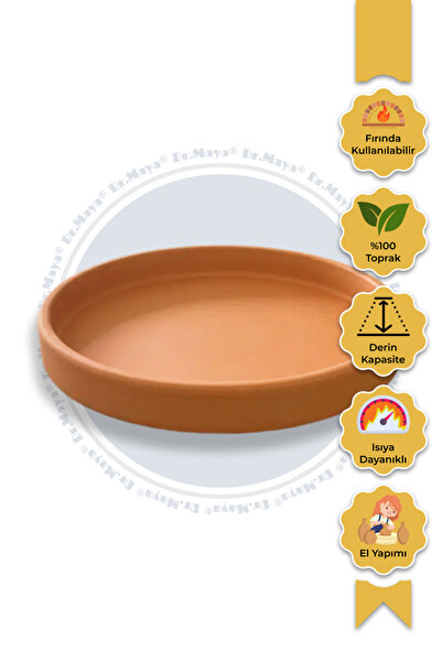 Dr.Maya Toprak Casserole Tray 30 cm |   High-Temperature Resistant, Tradition...