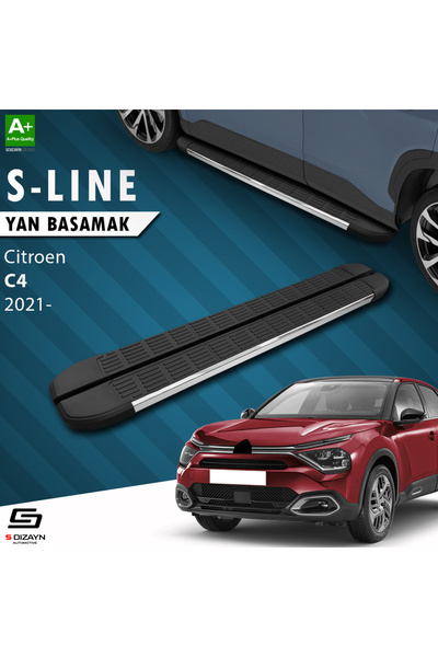 S Dizayn Citroen C4 3 S-Line Krom Yan Basamak 183 Cm 2021 Üzeri A+ Kalite CI-...