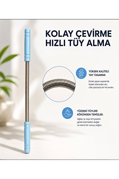 PİRAYE AKSESUAR Yüz Tüyü Alma Çubuğu • Epilatör • Tüy Alma Aleti yaylı • Tüy ...