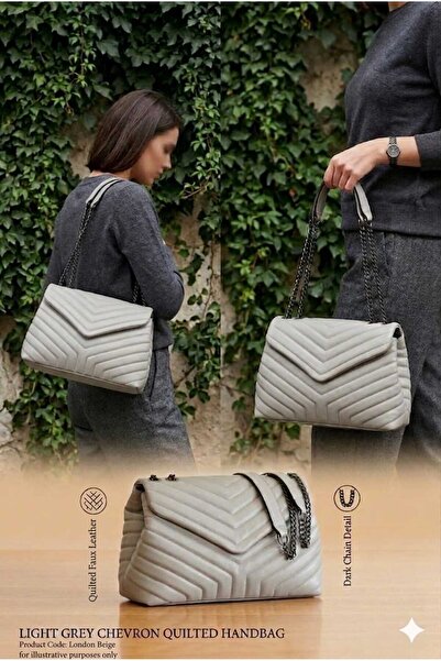 ALLURE - Geantă de damă London bej 35x21x14cm piele ecologică