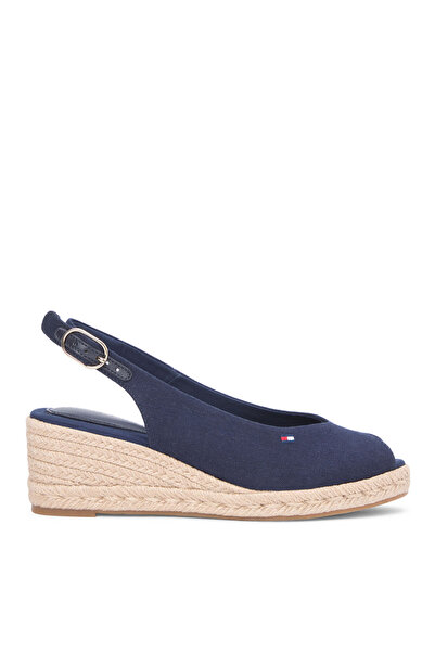 Tommy Hilfiger Lacivert Kadın Dolgu Topuk Ayakkabı FW0FW09228DW6