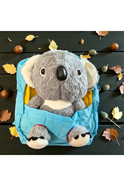 Pravalia Magica Koala Hug Preschool Backpack - 3D Plush Toy - Bright Blue