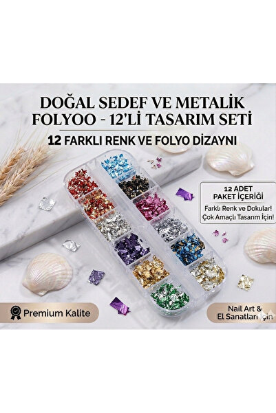 Aka küçük parçalı folyo dizayn süsleme