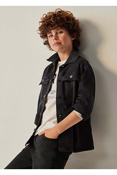 MAYORAL Dark Gray Kids Denim Jacket Dark Gray