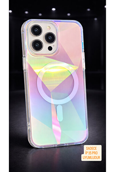 New Season ONLY İPHONE 15 PRO COMPATIBLE Premium Phone Case WITH Prism Hologram...