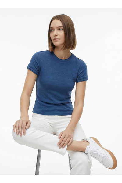 Fabrika İndigo Melanj Kadın T-Shirt F6SL-TST0376