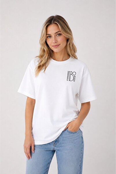 Lizbon Style Γυναικείο μπλουζάκι Oversize από 100% βαμβάκι, άνετη εφαρμογή, μ...