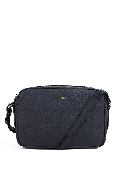 BOSS Siyah Kadın Deri Çapraz Çanta Lenah Crossbody