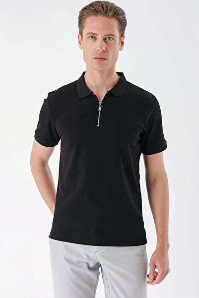 Efor Erkek Ts 877 Slim Fit Siyah Spor T-shirt