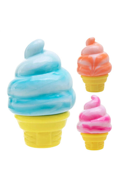 Squishy ICE CREAM Jucarie senzoriala inghetata 9 cm, antistres, moale si elastica, model ice cream