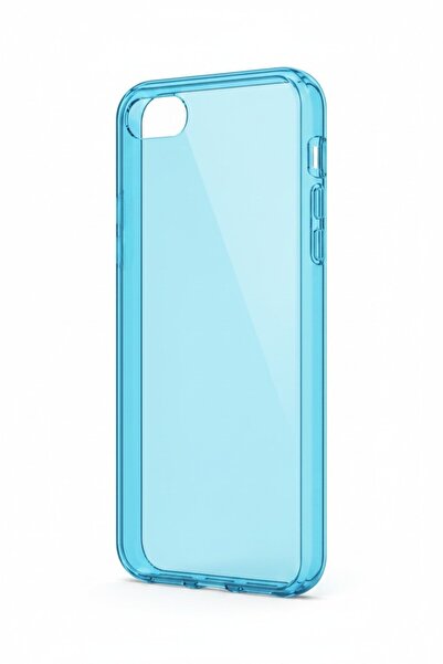 batuteknoloji İphone 5-5S-SE Mavi Şeffaf BTU Silikon Kapak