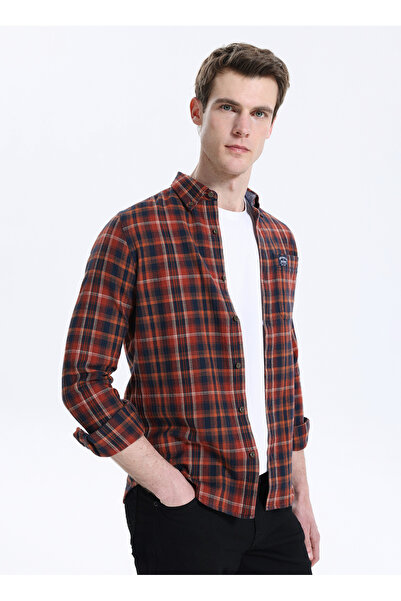 SUPERDRY Kırmızı Erkek Regular Fit Kareli Gömlek M4011047A-H8O