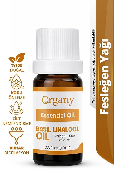 Organy Ferah Kokulu Fesleğen Uçucu Yağı %100 Doğal Basil Essential Oil 10 ml