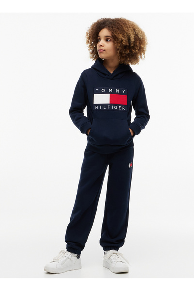 Tommy Hilfiger Unisex Çocuk Heritage Flag Eşofman Altı - Lacivert