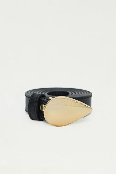 BE BLUE CUREA DE PIELE CU CATARAMA DROP AUR NEGRU