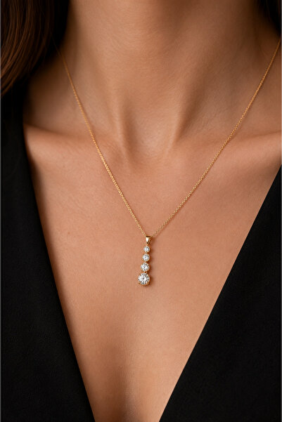 Tixy Pixy Waterway Necklace, Stone Y Necklace, Gold Women's Necklace