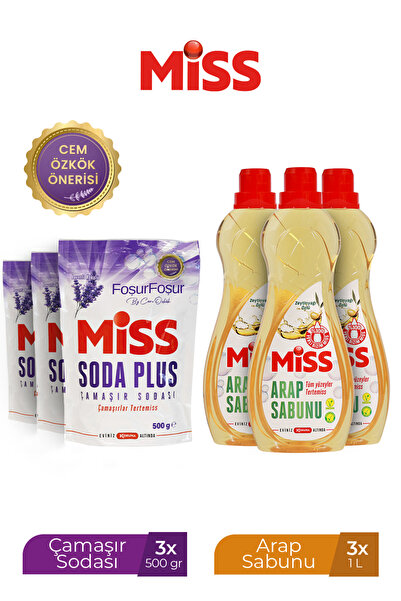 Miss SODA PLUS LAVANTA 500GRX3 + ARAP SABUNU 1000MLX3