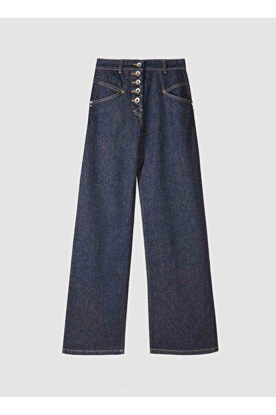 Patrizia Pepe Mavi Kadın Standart Fit Denim Pantolon 8P0719